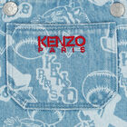 فستان بنات بالشعار جينز باللون الأزرق, 1, hi-res